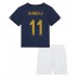 Frankrike Ousmane Dembele #11 Barnkläder Hemma matchtröja till baby VM 2022 Kortärmad (+ Korta byxor) Billigt